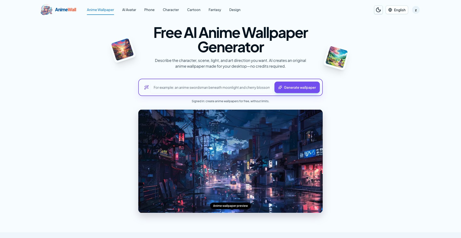 AI Anime Wallpaper Generator screenshot 1